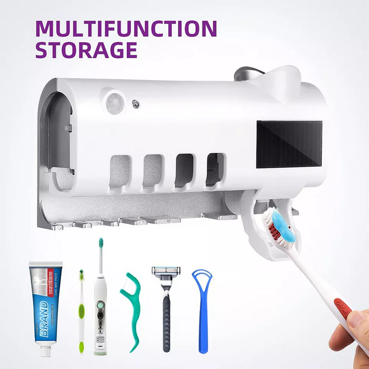 Soporte esterilizador para cepillo de dientes con luz UV